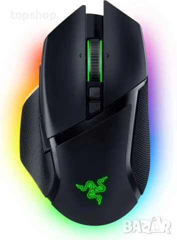 Безжична геймърска мишка Razer Basilisk V3 Pro: HyperScroll Tilt Wheel - 30K DPI оптичен сензор...