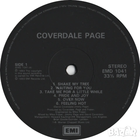 Coverdale & Page, снимка 6 - Грамофонни плочи - 53667069