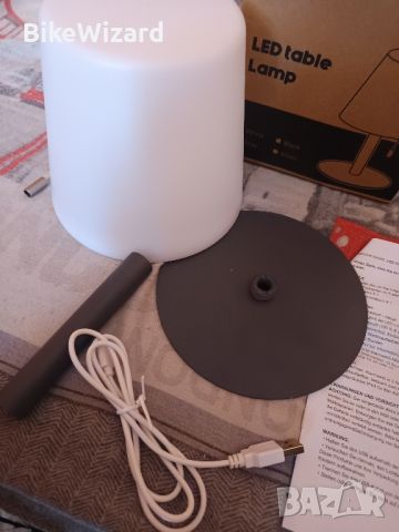 MALUX LED настолна лампа с презареждаща батерия НОВА, снимка 6 - Настолни лампи - 46320414