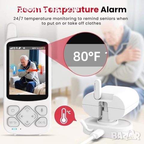 CallToU Монитор за възрастни хора с камера и аудио, двупосочни бебефони за разговори , снимка 4 - Други - 52147800