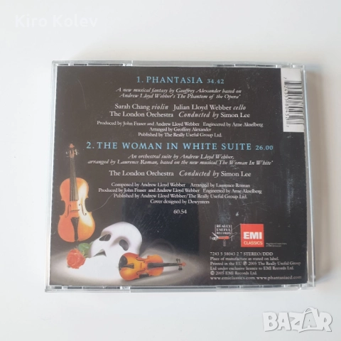 Andrew Lloyd Webber & Julian Lloyd Webber, Sarah Chang ‎– Phantasia & The Woman In White Suite cd, снимка 3 - CD дискове - 51751478