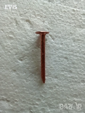 Медни покривни пирони с широка периферия – 2,8х35 мм, 200 г опаковка, снимка 2 - Железария - 50947778