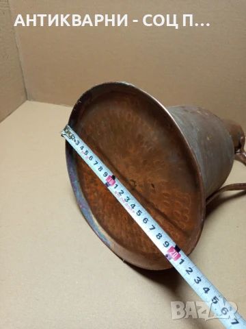 Стара Масивна Медна Бакърена Кана За Вино 3.8лт., снимка 9 - Антикварни и старинни предмети - 50887319