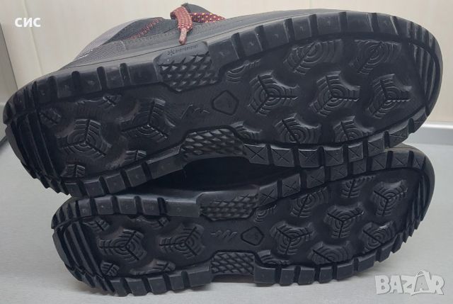 Мъжки непромокаеми туристически обувки за преходи sh100, черни, снимка 7 - Мъжки боти - 45160307