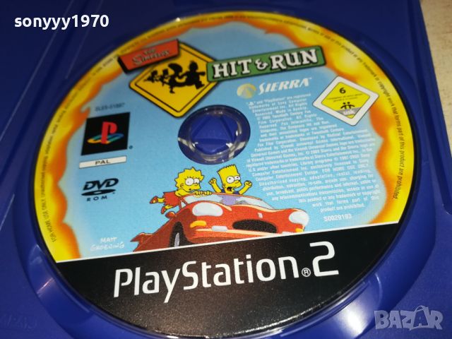 ПОРЪЧАНА-THE SIMPSONS HIT & RUN PS2 GAME 1907240951, снимка 3 - Игри за PlayStation - 46628728