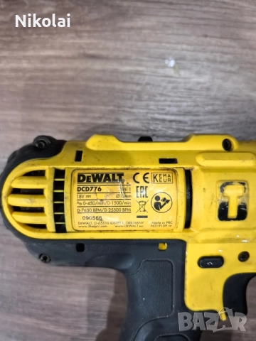 винтоверт dewalt dcd 776 , снимка 3 - Винтоверти - 52303696