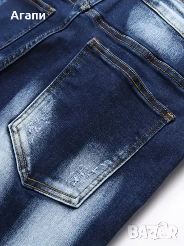 Мъжки еластични преливащи дънки размер М или № 32 нови, снимка 3 - Дънки - 50212785