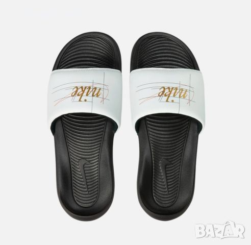 НАМАЛЕНИЕ !!!Чехли Nike Victori One Slide Print Black/White CN9678-103 № 52.5, снимка 4 - Джапанки - 46178319