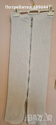 Плетена пола Zara с цип, снимка 2 - Поли - 53803794