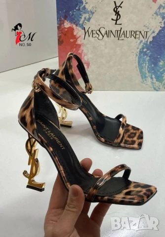 сандали на ток YSL saint laurent , снимка 7 - Сандали - 50776727