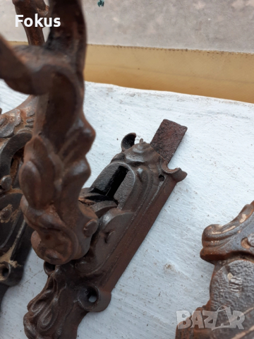 Стари чугунени барокови райбери обков за прозорци, снимка 5 - Антикварни и старинни предмети - 51524656