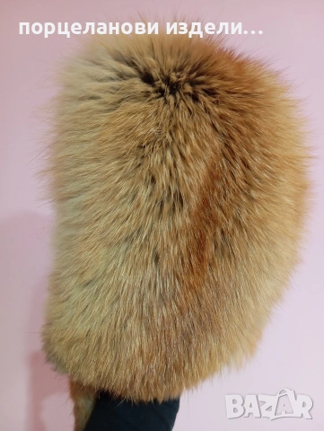 шапка от естествен косъм на лисица детски размер, снимка 2 - Шапки - 53927772