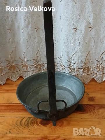 Стар ретро бъкърен тиган , снимка 2 - Антикварни и старинни предмети - 53243206