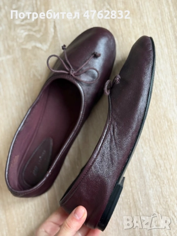 Балеринки кожа р.40 бургунди, снимка 9 - Дамски ежедневни обувки - 53808470