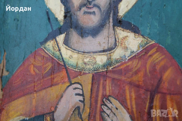 Стара Българска икона Христос Пантократор, снимка 10 - Антикварни и старинни предмети - 51151253