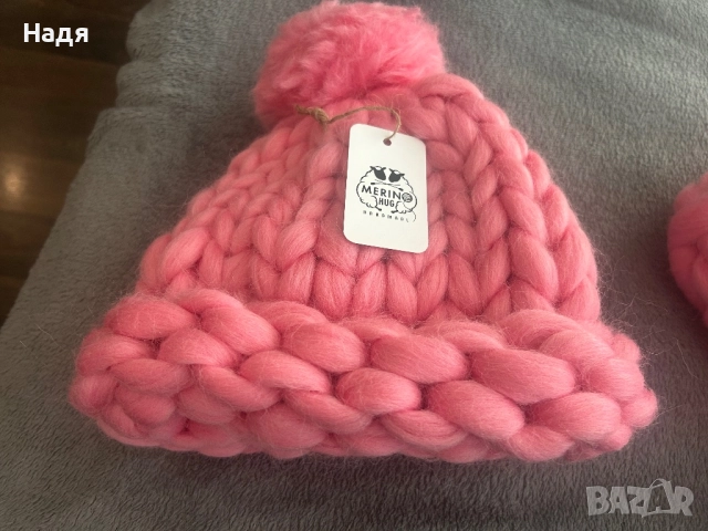 Шапка и шал, нови от Мероно вълна, снимка 2 - Шапки - 52708656