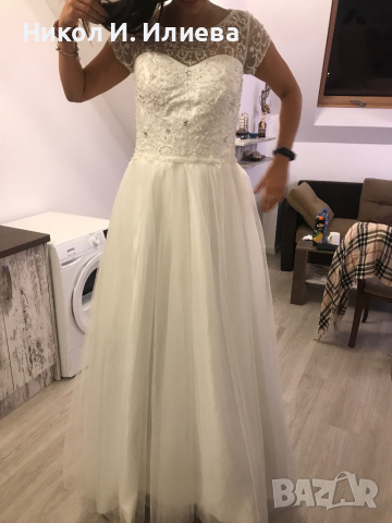 Булчинска рокля С-М размер, снимка 1 - Сватбени рокли - 44993733