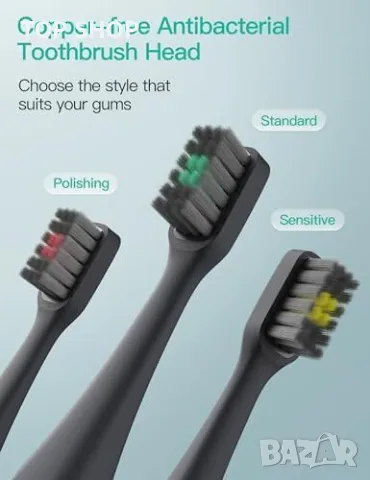 Нова Луксозна Черна Звукова Четка за Зъби уста M1 - Полираща и Мека, снимка 4 - Тримери - 49956879