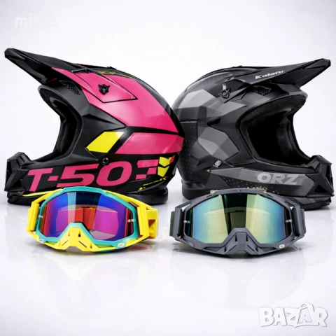 Кросова каска ORZ Sport, Full Face, DOT Сертификат, Размер: S; XL;