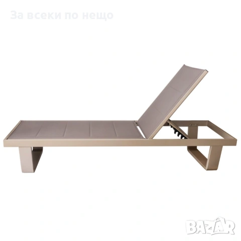 Градински шезлонг алуминий – регулируем, 197×62×33 см Код P2187, снимка 3 - Градински мебели, декорация  - 54185872