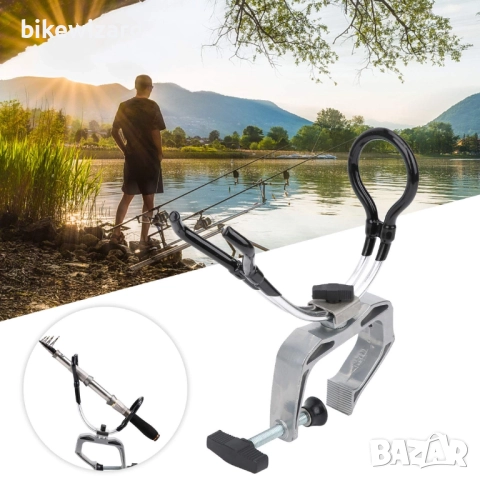 Скоба за риболов с регулируема 360° въдица от алуминиева сплав НОВА, снимка 2 - Такъми - 52698016