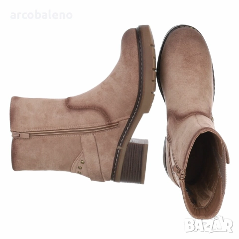 Дамски класически боти до глезена, 3цвята , снимка 3 - Дамски боти - 51797708
