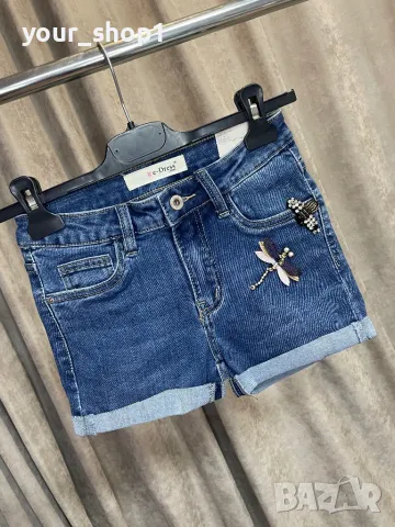 Дамски къси дънкови  панталони пчела , снимка 1