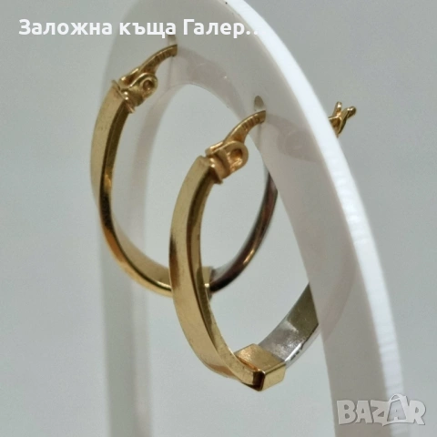 Елегантни златни обеци 585, 2,17г – стил и блясък, снимка 4 - Обеци - 54216178