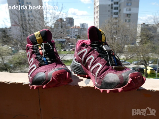 продавам дамски туристически обувки марка salomon crossspead3,размер 36 2/3, снимка 6 - Маратонки - 54132813