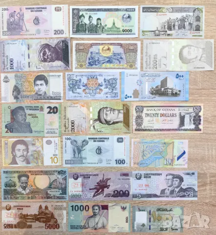 Колекция от 103 броя банкноти UNC - без повтарящи се, снимка 5 - Нумизматика и бонистика - 50351974