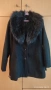ЕЛЕГАНТНО ЧЕРНО ПАЛТО С КОЖЕНА ЯКА, Р. 50, БЪЛГАРСКО, снимка 5