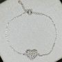 Сребърна гривна Сърце , снимка 3