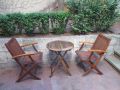 Градински мебели , тиково дърво- маса ,2бр. стол, снимка 1 - Къмпинг мебели - 45502905