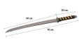 Самурайски меч катана класическа форма с калъф, снимка 4