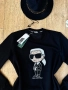 Страхотен ежедневен суичър от памук на Karl Lagerfeld в черен цвят. Нов продукт.Размери С М Л, снимка 7