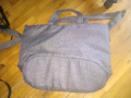 Сива маркова чанта Лорелли за през рамо промазан плат нова 43х32х15см, снимка 4