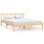 vidaXL Рамка за легло, масивно дърво бор, 120x190 см, Small Double(SKU:810400, снимка 1 - Спални и легла - 46030256