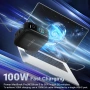 Зарядно устройство MINIX 100W USB C, 3-портово GaN, интелигентен дисплей и сензорно управление, снимка 2