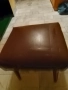 Стара запазена кожена табуретка , снимка 3