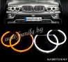 Cotton LED Angel Eyes Ангелски очи BMW X5 E53 white+yellow (+мигач), снимка 1