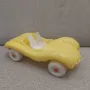 Стара Соц Българска Пластмасова Играчка Жълта Кола, снимка 2