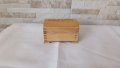 Стара дървена кутия с форма на сандък - пирография - Българска, снимка 4
