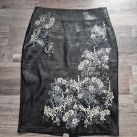 Дълга кожена пола с подарък сатенено потниче, снимка 1 - Поли - 45203100