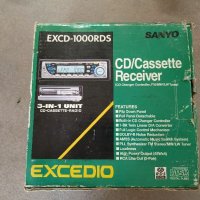 Много Рядък Авто РадиоКасетофон и Компакт диск в едно Sanyo Excedio EXCD 1000 RDS, снимка 7 - Аксесоари и консумативи - 46103328