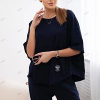 Дамски памучен комплект блуза + панталон, 3цвята , снимка 13 - Комплекти - 45669920
