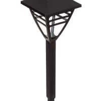 LED слънчев фенер соалрна лампа бяла светлина пластмаса черен 29,5 см, снимка 3 - Соларни лампи - 45823609