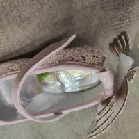 Детски елегантни обувки в розово с токче/пеперуда /К699, снимка 5 - Детски обувки - 45451172