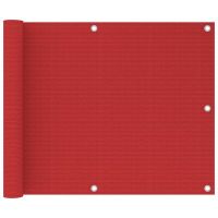 vidaXL Балконски параван, червен, 75x600 см, HDPE（SKU:311007, снимка 1 - Други стоки за дома - 45359993