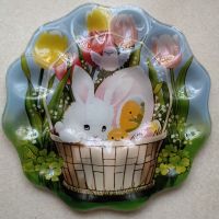 Поднос за великденски яйца от стъкло: СЕЗОННО НАМАЛЕНИЕ! , снимка 1 - Чинии - 45435125