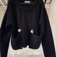 Дизайнерска блуза кроп GRIZAS , снимка 3 - Блузи с дълъг ръкав и пуловери - 44958953